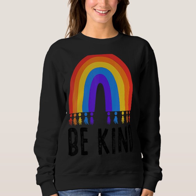 Matching Teacher Student Be Kind Crew Squad School Sweatshirt (Front)