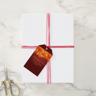 Matching Thanksgiving Orange Leaf Name Year Gift T Tags