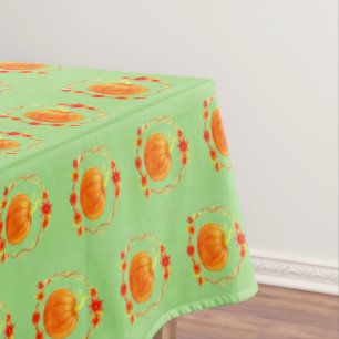 Matching Thanksgiving Watercolor Pumpkin 60" x 84" Tablecloth