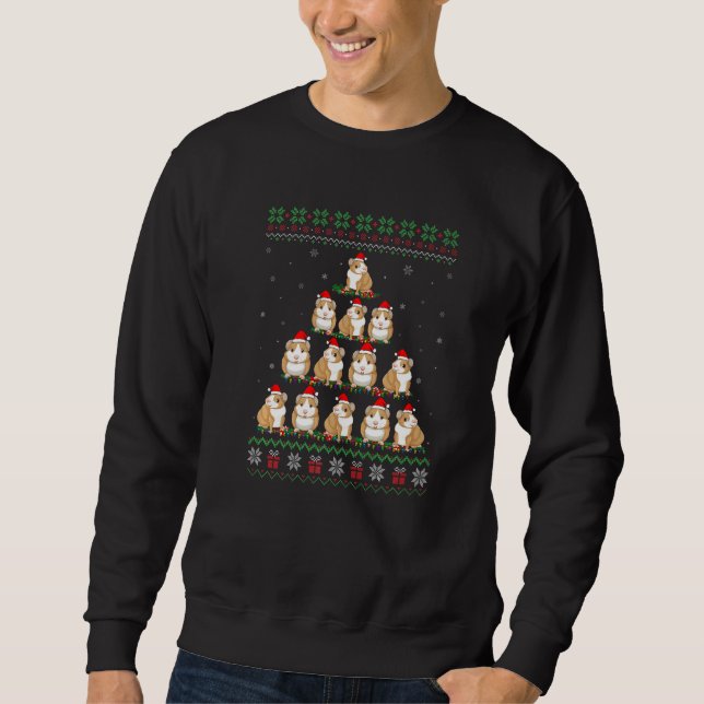 Matching Ugly Christmas Ornament Decor Xmas Guinea Sweatshirt (Front)