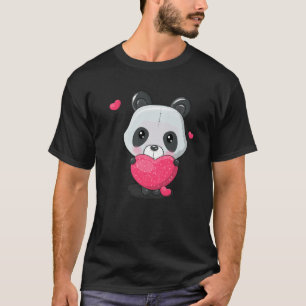 Matching Valentines Day Red Heart Panda Love Coupl T-Shirt