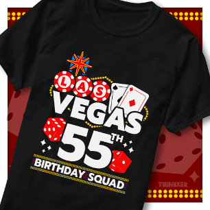 Matching Vegas 55th Birthday Squad Casino Party T-Shirt