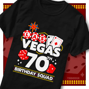 Matching Vegas 70th Birthday Squad Casino Party T-Shirt