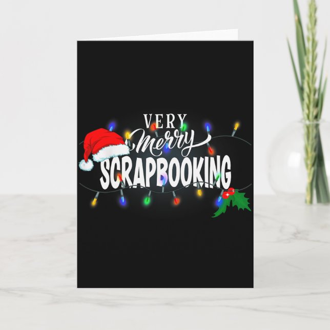 Matching Very Merry Scrapbooking Christmas  Card (Front)