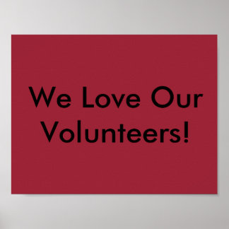 Matching volunteer poster