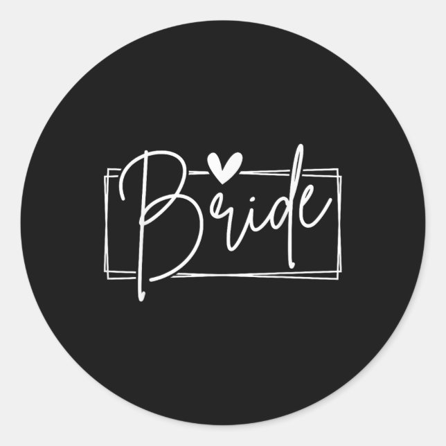 Matching Wedding Getting Ready Bride &amp; Groom _ Classic Round Sticker (Front)