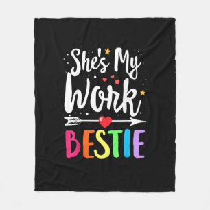 Matching Work Best Friend She’s My Work Bestie Fleece Blanket