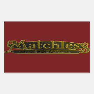 MATCHLESS,VINTAGE MOTORCYCLE EMBLEM. RECTANGULAR STICKER