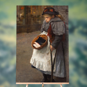 Matchstick Girl Poor Street Urchin Urban Poverty   Acrylic Sign