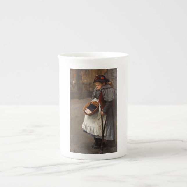 Matchstick Girl Poor Street Urchin Urban Poverty   Bone China Mug (Front)