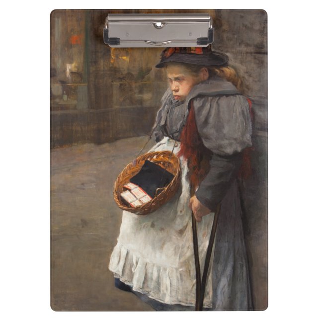 Matchstick Girl Poor Street Urchin Urban Poverty   Clipboard (Front)