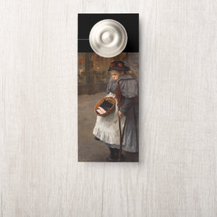 Matchstick Girl Poor Street Urchin Urban Poverty Door Hanger
