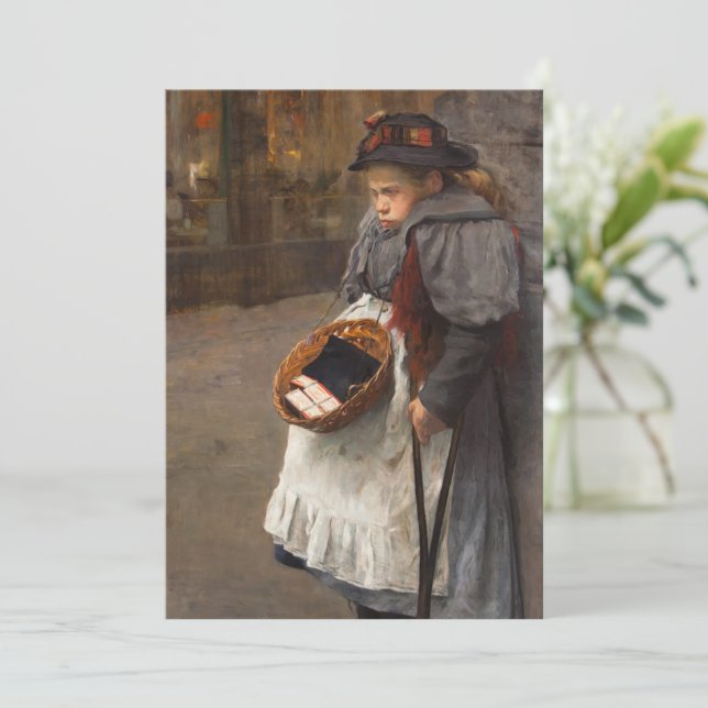 Matchstick Girl Poor Street Urchin Urban Poverty   Invitation (Standing Front)