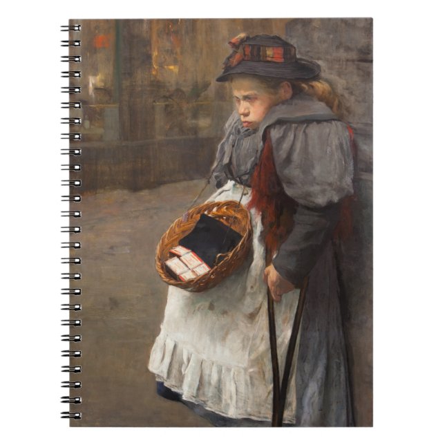 Matchstick Girl Poor Street Urchin Urban Poverty   Notebook (Front)