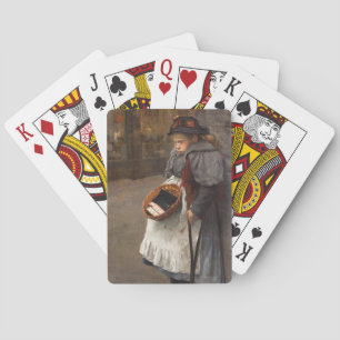 Matchstick Girl Poor Street Urchin Urban Poverty Playing Cards
