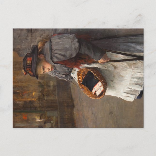 Matchstick Girl Poor Street Urchin Urban Poverty   Postcard (Front)