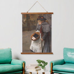 Matchstick Girl Urban Poverty Street Urchin  Hanging Tapestry