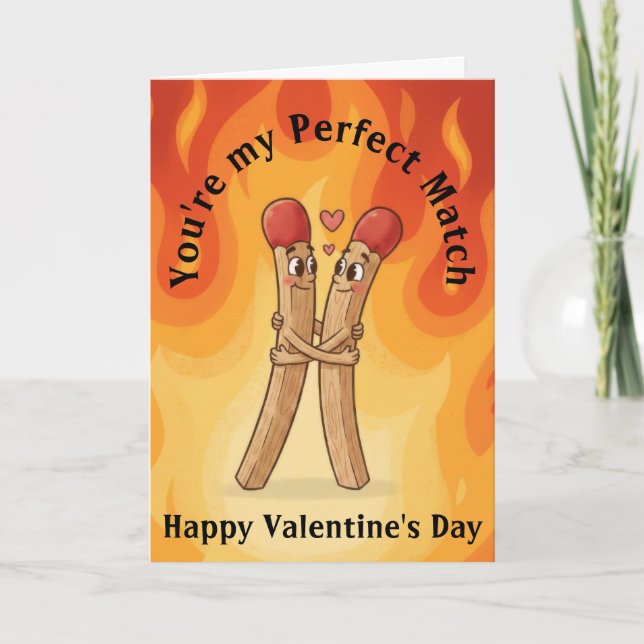 Matchstick Valentine's Day Card (Front)