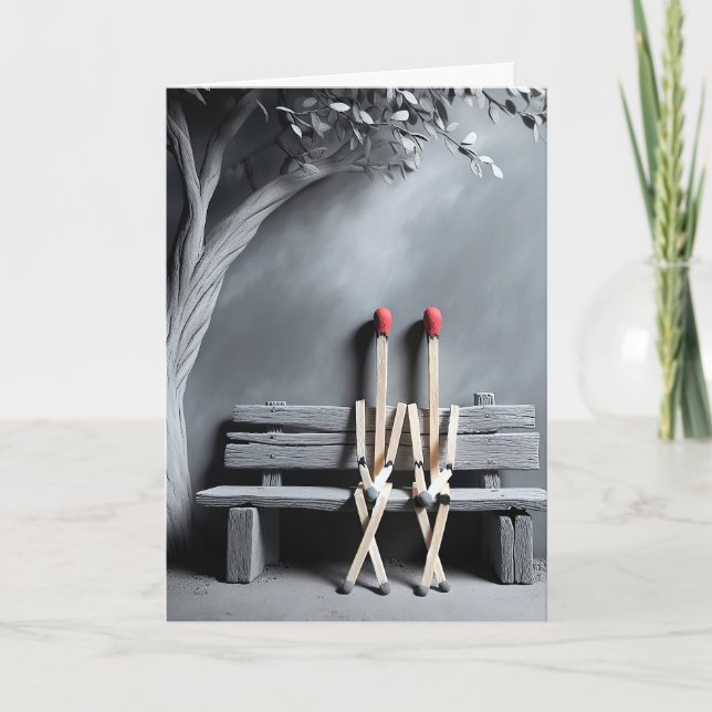 Matchsticks Anniversary Card (Front)