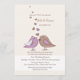 Mated Post Wedding Lavender Brunch Invitation