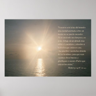 Mateo 5: 14-16 (Version Horizontal) Poster