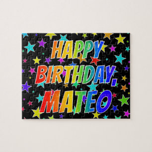 "MATEO" First Name, Fun "HAPPY BIRTHDAY" Jigsaw Puzzle