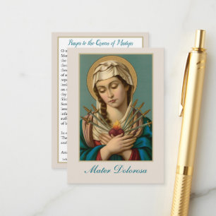 Mater Dolorosa Our Lady of Sorrows Prayer Card