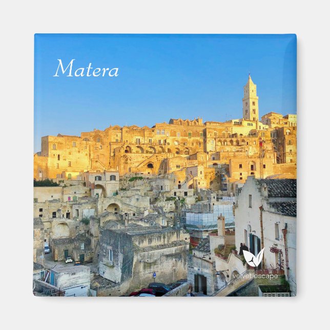Matera, Italy - fridge magnet by Velvet Escape (Front)