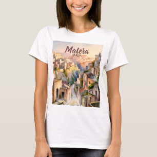 Matera Italy Sassi Personalised Watercolor Vintage T-Shirt