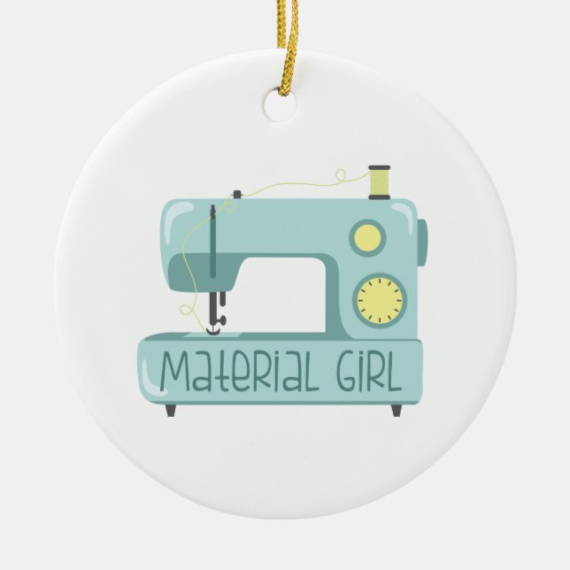 Material Girl Ceramic Ornament (Front)