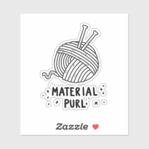 Material Purl Fabulous Knitting Pun Die-Cut