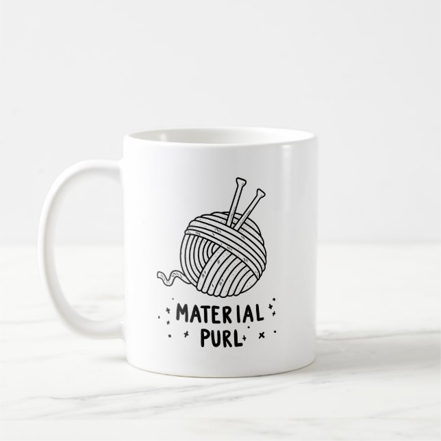 Material Purl Fabulous Knitting Pun Mug (Left)