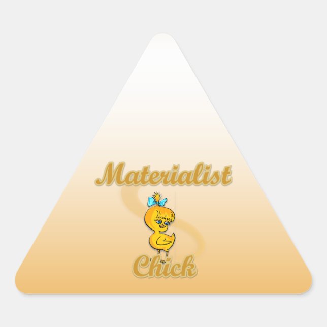 Materialist Chick Triangle Sticker (Front)