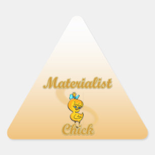 Materialist Chick Triangle Sticker