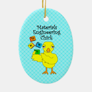 Materials Engineering Chick Ceramic Ornament