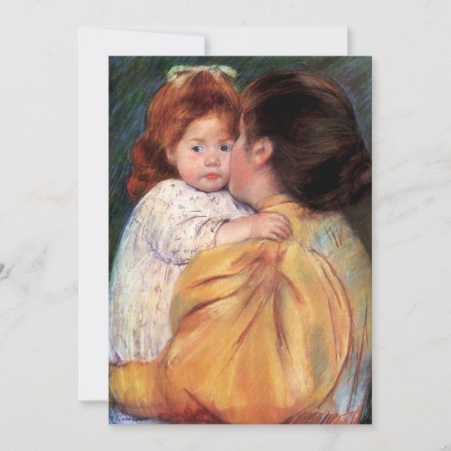 Maternal Kiss | Mary Cassatt Card (Front)
