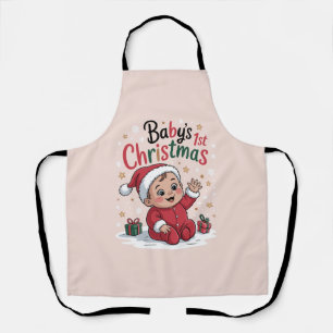 Maternity Baby's 1st Christmas Pregnancy Announce Apron