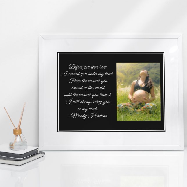 Maternity Photo Beautiful Pregnant Mum Quote Poster (Creator Uploaded)