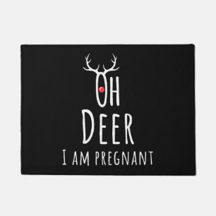 Maternity Pregnancy Pregnant Baby Christmas Deer Doormat