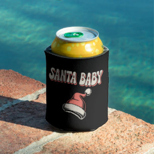 Maternity Santa Baby Mama Pregnancy Announcement Can Cooler