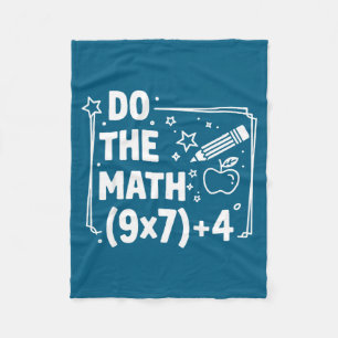 Math 67 Meme Pemdas Elementary Fleece Blanket