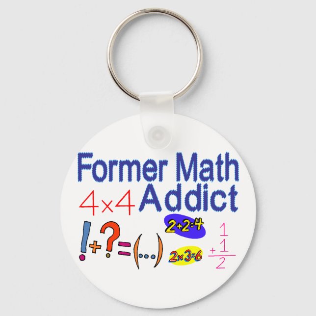 Math Addict Key Ring (Front)