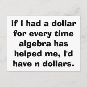 Math Algebra Postcards