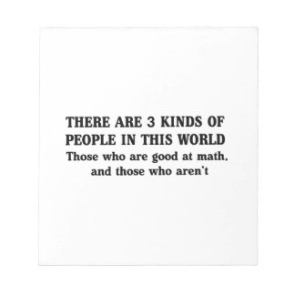 Math and 3 Kinds of People Notepad