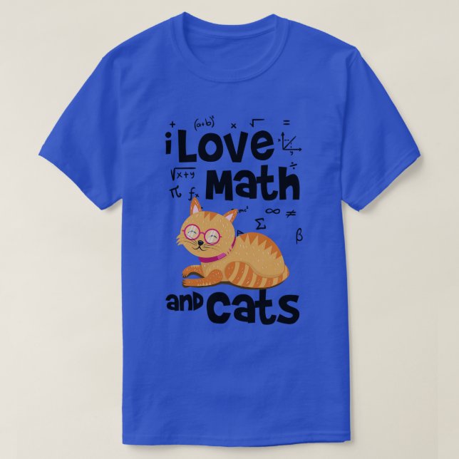 Math And Cats T-Shirt (Design Front)