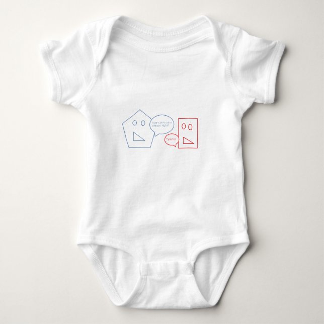Math and English Pun Baby Bodysuit (Front)