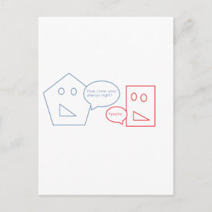 Math and English Pun Postcard