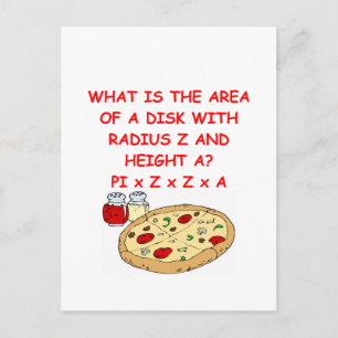 math and pizza postcard