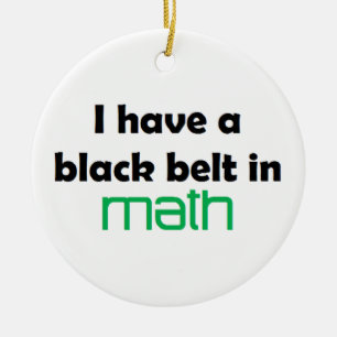 Math black belt ceramic tree decoration
