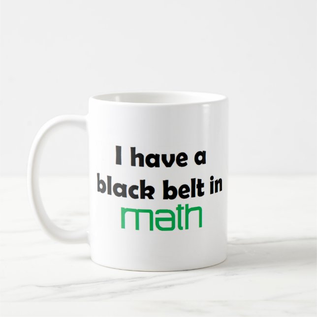 Math black belt coffee mug (Left)
